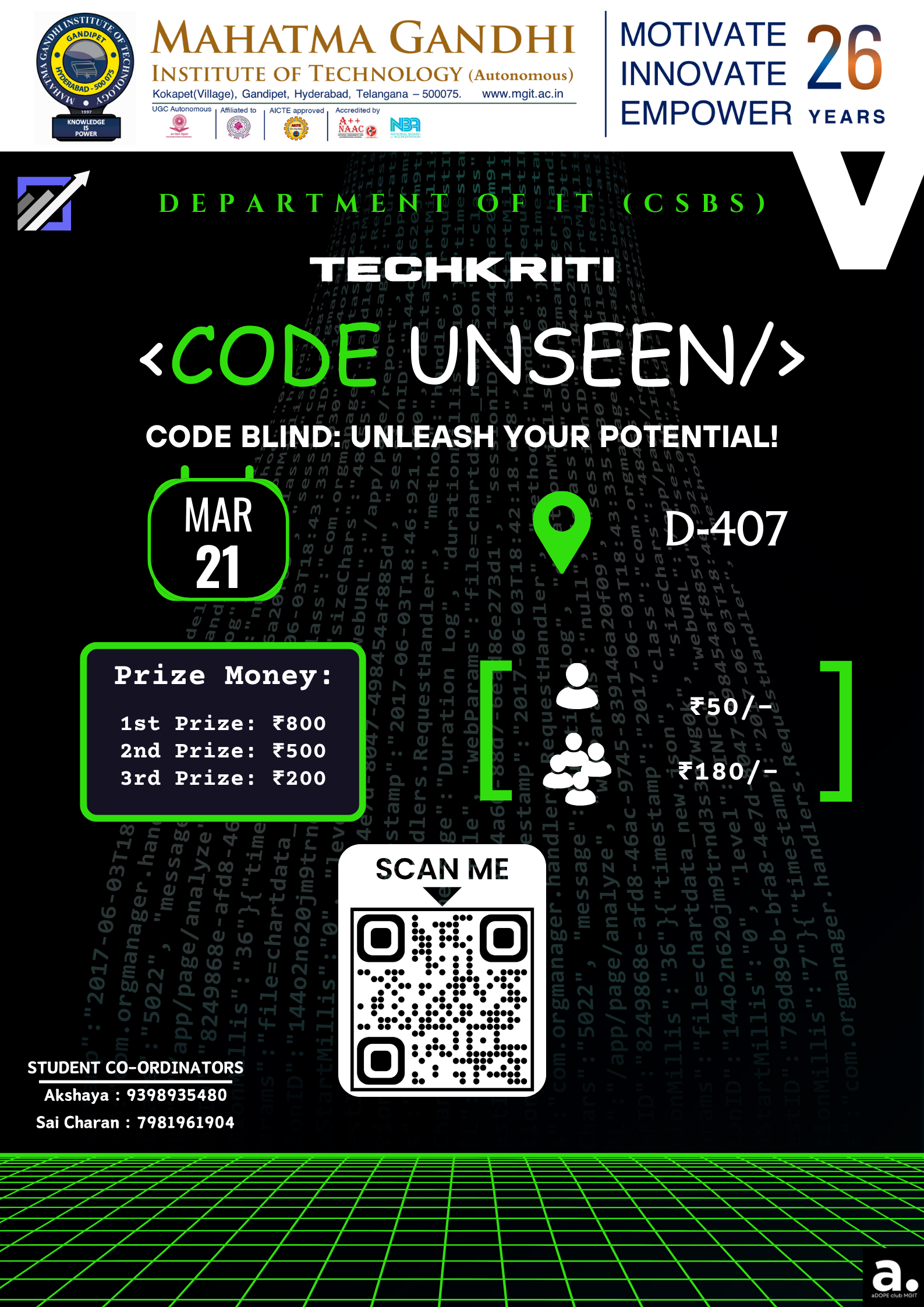 Code Unseen By CSBS 2024